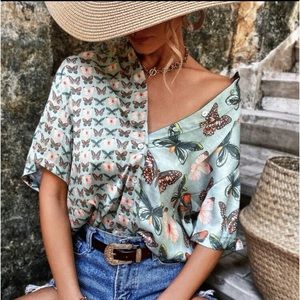 Butterfly button down